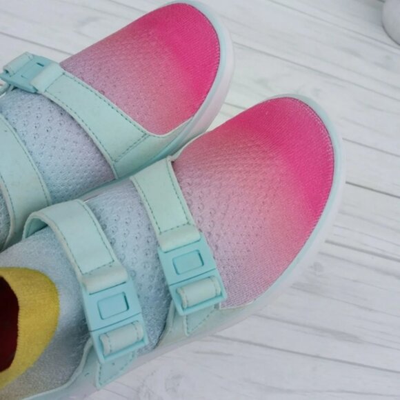 NIKE SOCKRACER FLYKNIT RAINBOW RUNNING SNEAKERS - Picture 3 of 7